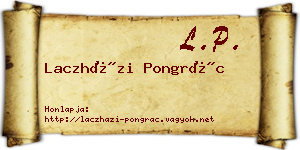 Laczházi Pongrác névjegykártya